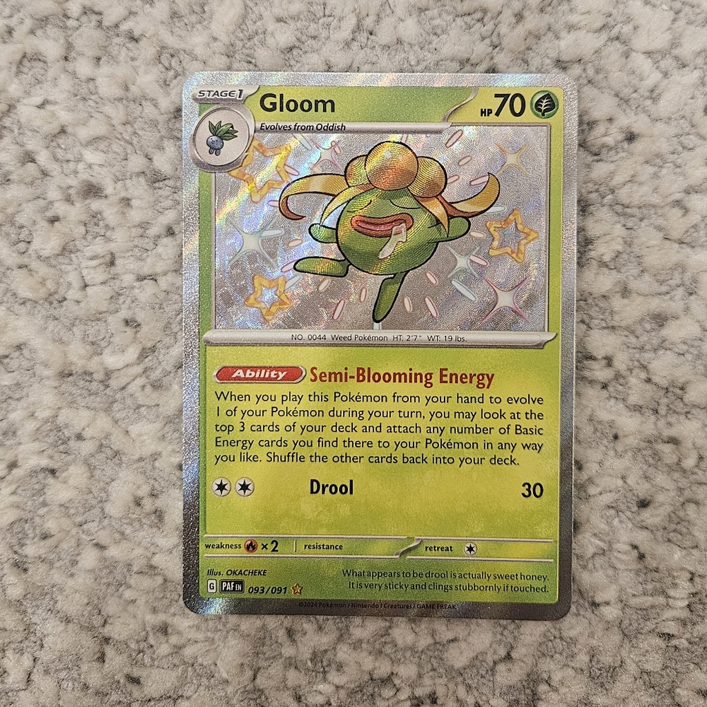 POKEMON TCG Card Gloom Shiny Rare Paldean Fates 093/091